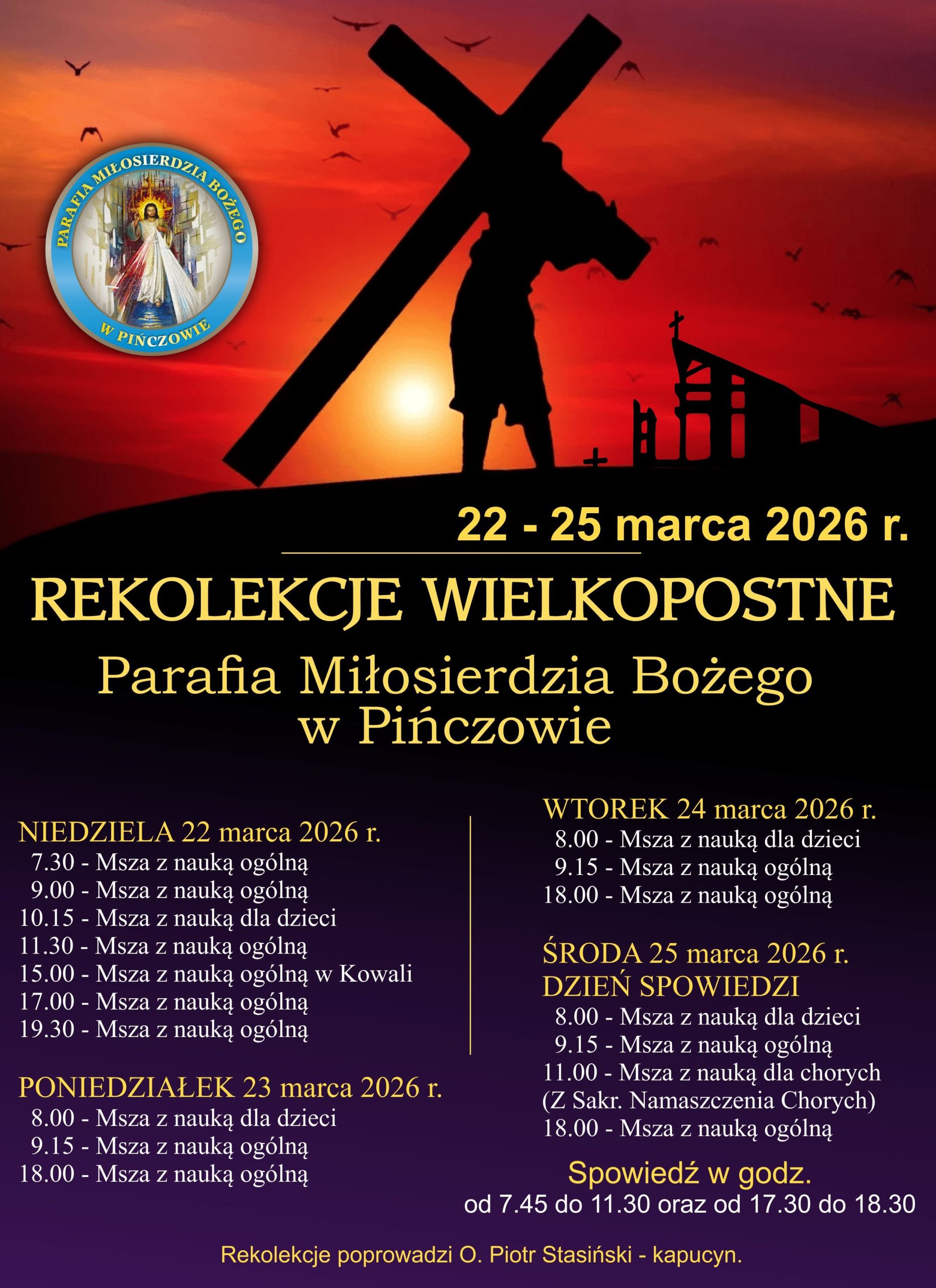 You are currently viewing Plan Rekolekcji Wielkopostnych 22 – 25 III 2026&nbsp;r.: