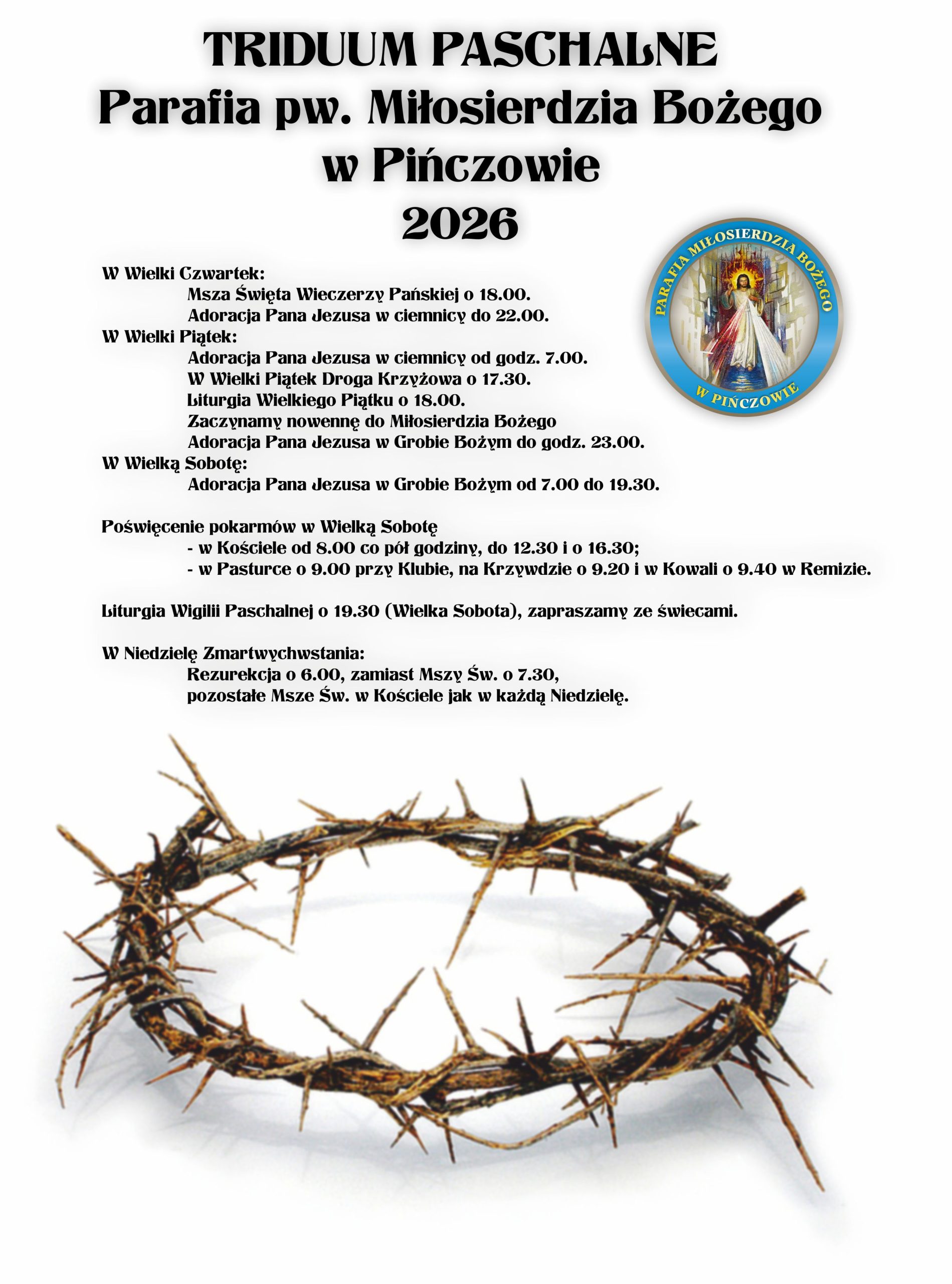 You are currently viewing TRIDUUM PASCHALNE w&nbsp;naszej parafii – PROGRAM