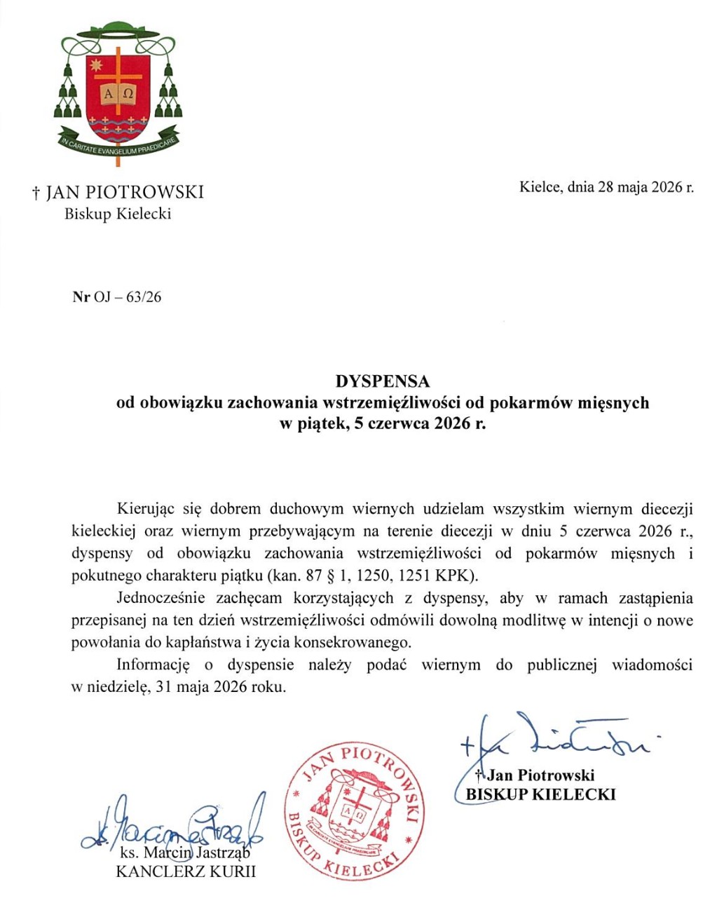 You are currently viewing Dyspensa – 5 czerwca 2026&nbsp;r.